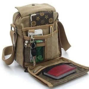BROWN Multifunctional Heavy-Duty Canvas Travel Bag
